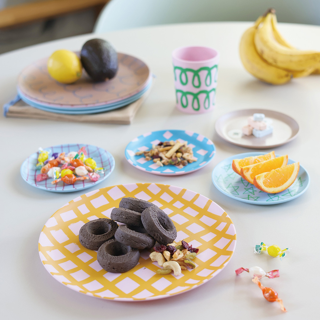 Goma Bamboo Plate L Check | 8000000works | エイトミリオンワークス